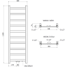 Mexen Bolt grzejnik łazienkowy 1200 x 400 mm, 279 W, antracyt - W126-1200-400-00-66