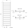 Mexen Bolt grzejnik łazienkowy 1500 x 500 mm, 389 W, biały - W126-1500-500-00-20
