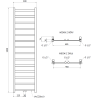 Mexen Bolt grzejnik łazienkowy 1800 x 500 mm, 460 W, antracyt - W126-1800-500-00-66