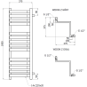 Mexen Loop grzejnik łazienkowy 1000 x 375 mm, 572 W, antracyt - W129-1000-350-00-66