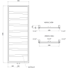 Mexen Zoom grzejnik łazienkowy dekoracyjny 1430 x 530 mm, 477 W, antracyt - W130-1430-530-00-66