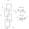 Mexen Grid grzejnik łazienkowy dekoracyjny 1115 x 360 mm, 279 W, czarny - W215-1115-360-00-70