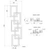 Mexen Grid grzejnik łazienkowy dekoracyjny 1360 x 390 mm, 349 W, czarny - W215-1360-390-00-70