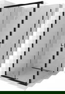 Mexen Apia kabina prysznicowa rozsuwana 100 x 100 cm, transparent, czarna - 840-100-100-70-00