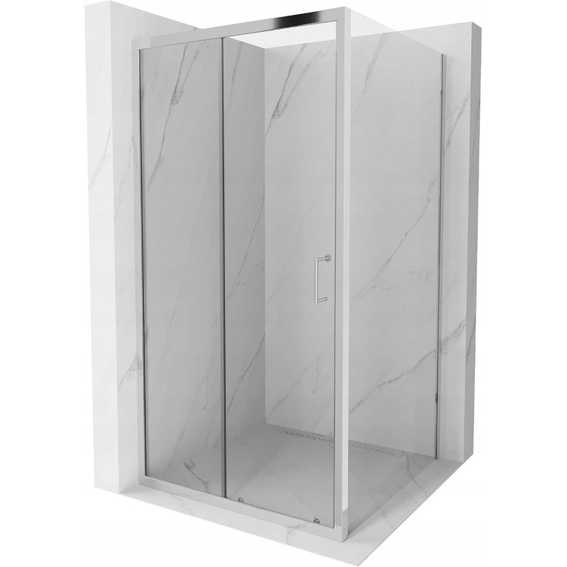 Mexen Apia kabina prysznicowa rozsuwana 100 x 100 cm, transparent, chrom - 840-100-100-01-00