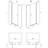 Mexen Mist drzwi prysznicowe uchylne 160 cm, transparent, chrom - 8A4-160-001-01-00