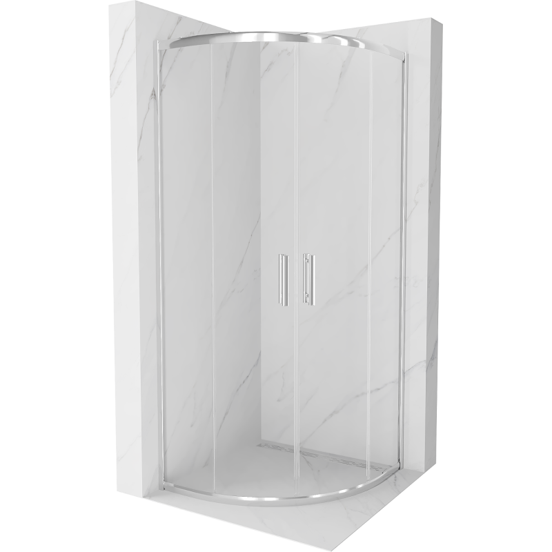 Mexen Rio kabina prysznicowa półokrągła 90 x 90 cm, transparent, chrom - 863-090-090-01-00