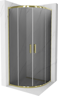 Mexen Rio kabina prysznicowa półokrągła 70 x 70 cm, grafit, złota - 863-070-070-50-40