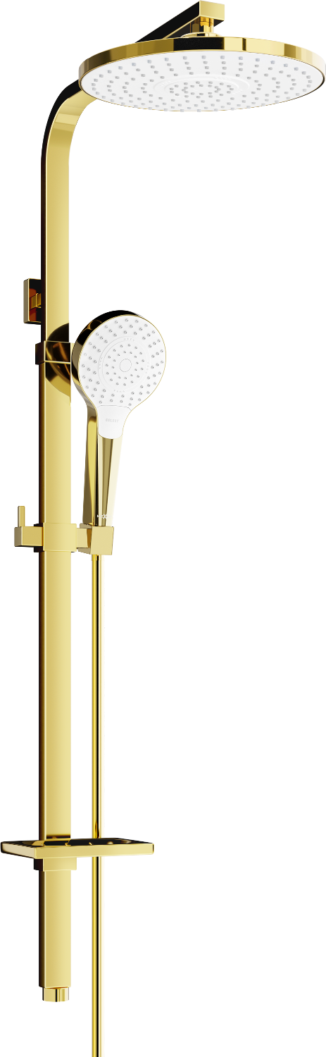 Mexen Q05 kolumna prysznicowa, złota/biała - 798050595-50