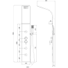Mexen Borg panel prysznicowy, biały - 7615-03-20