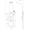 Mexen Gros panel prysznicowy, chrom - 7619-03-00