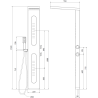 Mexen Mano panel prysznicowy, czarny - 7609-02-70