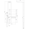 Mexen Natan panel prysznicowy z wylewką, chrom - 7626-04-00
