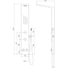 Mexen Navas panel prysznicowy, czarny - 7627-02-70