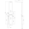 Mexen Omar panel prysznicowy, chrom - 7610-03-00
