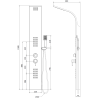 Mexen Taro panel prysznicowy, chrom - 7614-03-00