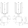 Mexen Mist L Duo kabina prysznicowa uchylna 115 x 115 cm, transparent, chrom - 8A4L-115-115-01-00
