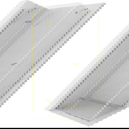 Mexen Roma kabina prysznicowa uchylna 120 x 100 cm, transparent, złota - 854-120-100-50-00