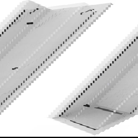 Mexen Roma kabina prysznicowa uchylna 80 x 110 cm, transparent, czarna - 854-080-110-70-00