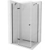 Mexen Roma kabina prysznicowa uchylna 100 x 80 cm, transparent, czarna - 854-100-080-70-00