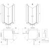 Mexen Mist Duo kabina prysznicowa uchylna 75 x 70 cm, transparent, czarna - 8A4-075-070-70-00