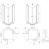 Mexen Mist Duo kabina prysznicowa uchylna 85 x 70 cm, transparent, czarna - 8A4-085-070-70-00