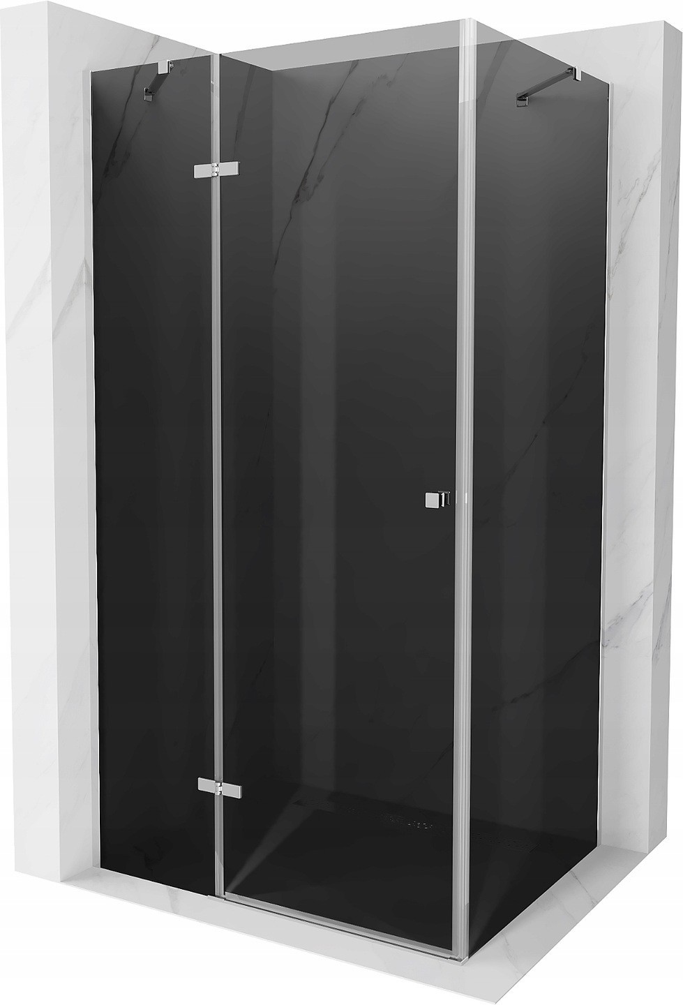Mexen Roma kabina prysznicowa uchylna 80 x 70 cm, grafit, chrom - 854-080-070-01-40
