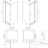 Mexen Mist T kabina prysznicowa uchylna lewa 85 x 110 cm, czarna kratka, czarna - 8A4T-085-110-70-77-L