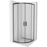 Mexen Rio kabina prysznicowa półokrągła 90 x 90 cm, transparent, czarna - 863-090-090-70-00