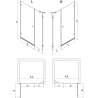 Mexen Lunar-B drzwi prysznicowe uchylne lewe 150 cm, transparent, chrom - 832S-150-050-01-00-L