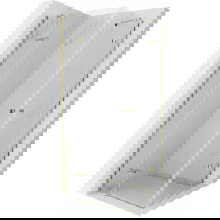 Mexen Roma Duo kabina prysznicowa uchylna 70 x 70 cm, transparent, złota - 854-070-070-50-00-02