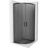 Mexen Rio kabina prysznicowa półokrągła 70 x 70 cm, grafit, czarna - 863-070-070-70-40