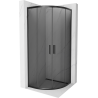 Mexen Rio kabina prysznicowa półokrągła 90 x 90 cm, grafit, czarna - 863-090-090-70-40