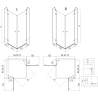Mexen Lunar Duo kabina prysznicowa uchylna 85 x 85 cm, transparent, chrom - 834-085L-085P-01-00