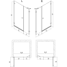 Mexen Lunar-B drzwi prysznicowe uchylne prawe 130 cm, transparent, chrom - 832S-130-050-01-00-P