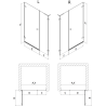 Mexen Lunar-B L drzwi prysznicowe uchylne lewe 115 cm, transparent, złote - 832SL-115-050-50-00-L