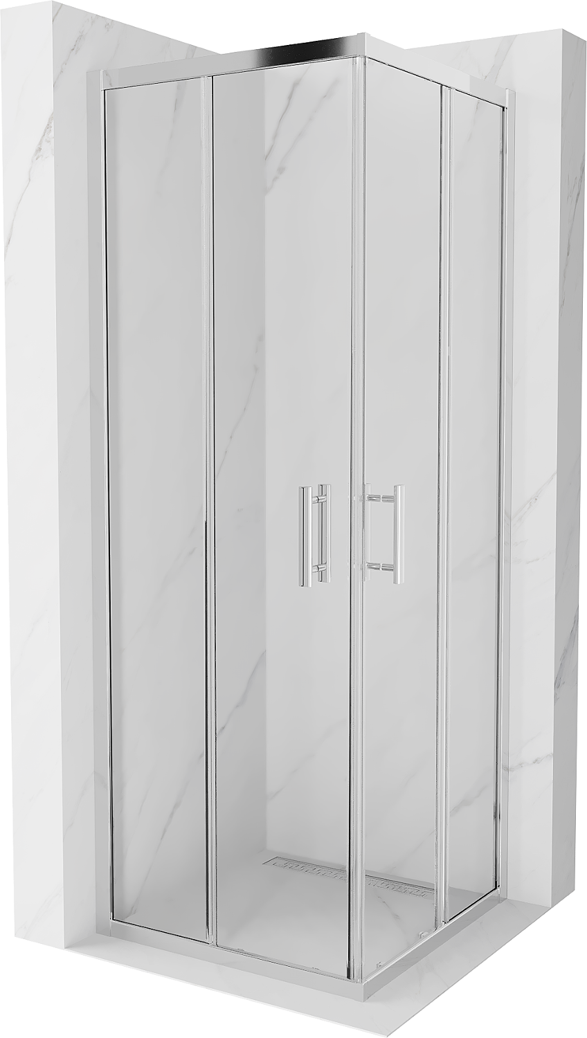 Mexen Rio kabina prysznicowa kwadratowa 70 x 70 cm, transparent, chrom -  860-070-070-01-00