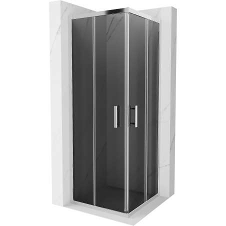 Mexen Rio kabina prysznicowa kwadratowa 70 x 70 cm, grafit, chrom - 860-070-070-01-40
