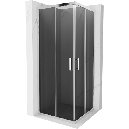 Mexen Rio kabina prysznicowa kwadratowa 80 x 80 cm, grafit, chrom - 860-080-080-01-40