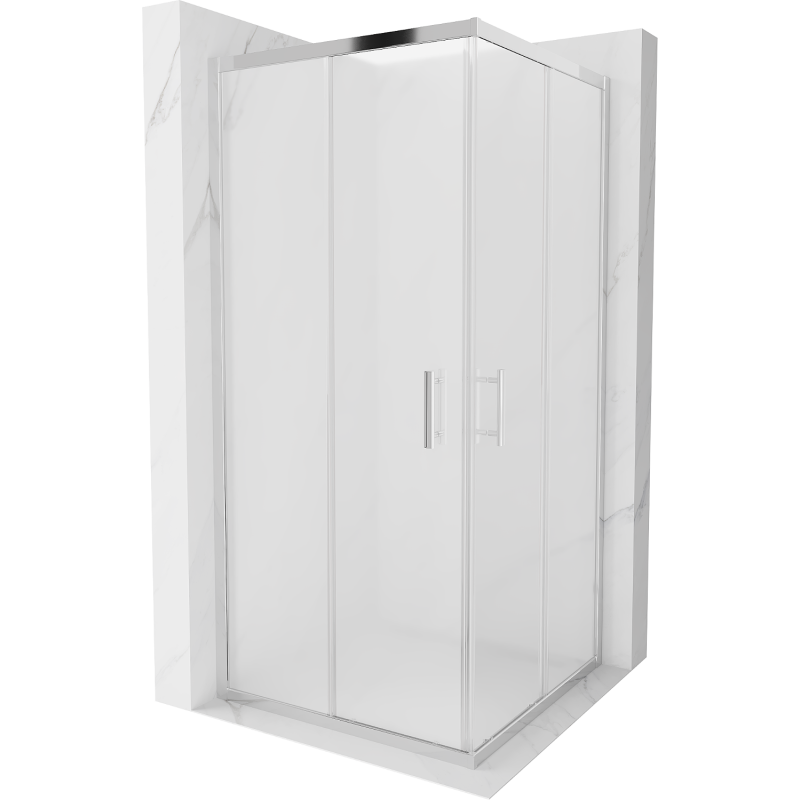 Mexen Rio kabina prysznicowa kwadratowa 90 x 90 cm, szron, chrom - 860-090-090-01-30