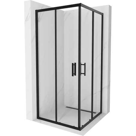 Mexen Rio kabina prysznicowa kwadratowa 90 x 90 cm, transparent, czarna - 860-090-090-70-00