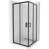 Mexen Rio kabina prysznicowa kwadratowa 90 x 90 cm, transparent, czarna - 860-090-090-70-00