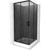 Mexen Rio kabina prysznicowa kwadratowa 90 x 90 cm, grafit, czarna + brodzik Rio, biały - 860-090-090-70-40-4510