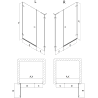 Mexen Lunar-B L drzwi prysznicowe uchylne prawe 110 cm, transparent, nikiel szczotkowany - 832SL-110-050-97-00-P