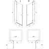 Mexen Lunar drzwi prysznicowe uchylne lewe 115 cm, transparent, czarne - 834-115-000-70-00-L