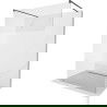 Mexen Kioto ścianka prysznicowa wolnostojąca 140 x 200 cm, transparent/szron 8 mm, czarna - 800-140-002-70-35