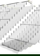 Mexen Kioto ścianka prysznicowa wolnostojąca 120 x 200 cm, czarny wzór 8 mm, złota - 800-120-002-50-78