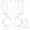 Mexen Lunar kabina prysznicowa uchylna prawa 90 x 90 cm, transparent, gun gray szczotkowany - 834-090-090-66-00-P