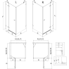 Mexen Lunar kabina prysznicowa uchylna lewa 80 x 80 cm, transparent, gun metal - 834-080-080-95-00-L