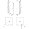 Mexen Lunar L drzwi prysznicowe uchylne prawe 130 cm, transparent, nikiel szczotkowany - 834L-130-000-97-00-P
